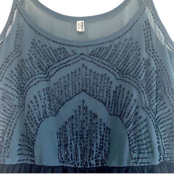 Free People beaded chiffon slip dress - Picture 2 of 7